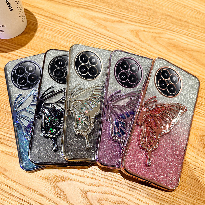 Glitter Rhinestones Quicksand Butterfly Soft Case สําหรับ Xiaomi Civi 4 Pro 3 2