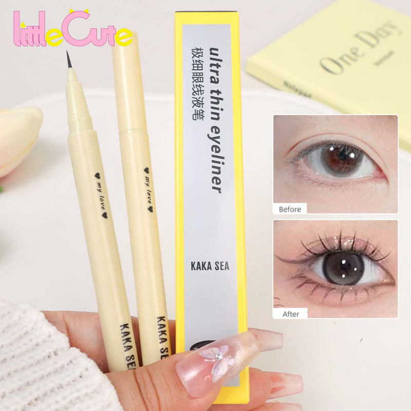 Ultra-thin Liquid Eyeliner Pen - เครื่องสําอางสําหรับแต่งตา - อายไลเนอร์สีน้ําตาลสีดําด้าน - Eye Outlining Pen - สีง่ายเรียบเนียน - กันน้ํา Quick-Drying