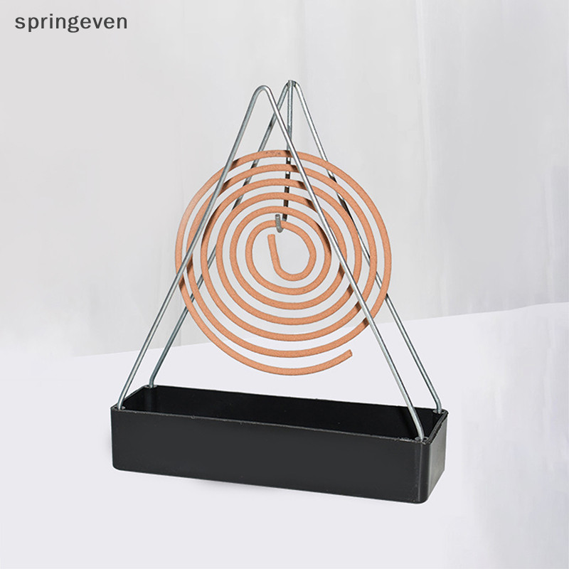 [springeven] เหล็กผู้ถือขดลวดยุงผู้ถือธูปพลาสติกสีดําขดลวดธูป Burner กรอบสร้างสรรค์ธูปสําหรับครัวเรือนใหม่สต็อก