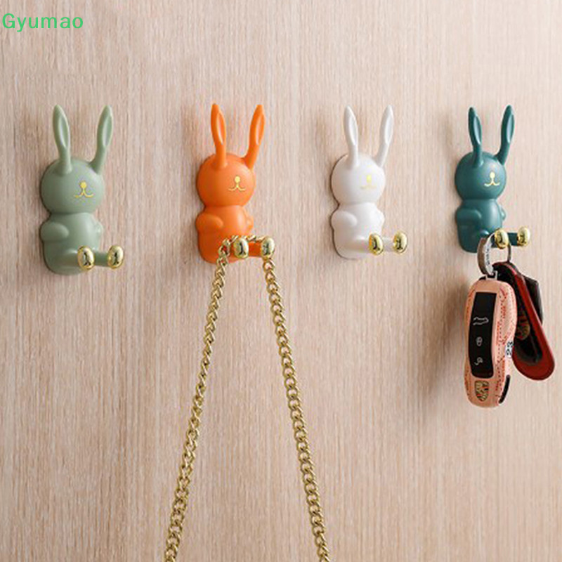 [Gyu] กระต่ายน่ารักผู้ถือแปรงสีฟัน Punch-free แปรงสีฟัน Shelving Strong กาว Wall Hook al ปลั๊กไฟผู้ถือแขวน TH