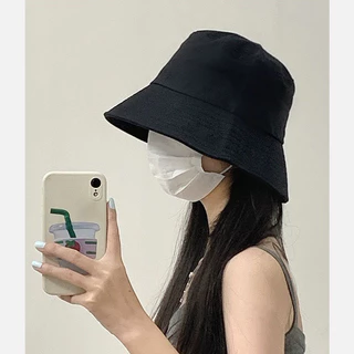 หมวกบักเก็ตสีพื้น ป้องกันUV ใส่ได้ทั้งหญิงและชาย หมวกบัคเก็ต ทรงสวย 2​ ด้าน พับได้