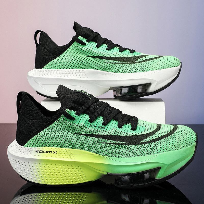 Racing รองเท้า Ultra-Light Cushioning Air Cushion รองเท้าผ้าใบผู้ชายผู้หญิงแห่งชาติอินเทรนด์ Marathon Body Exam รองเท้าวิ่งหนา Soled รองเท้าอินเทรนด์ VQNE