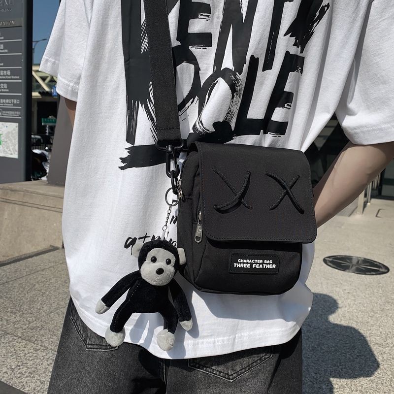 Messenger Bag Mens Street Wear Sports Shoulder Small Backpack สไตล์ญี่ปุ่น