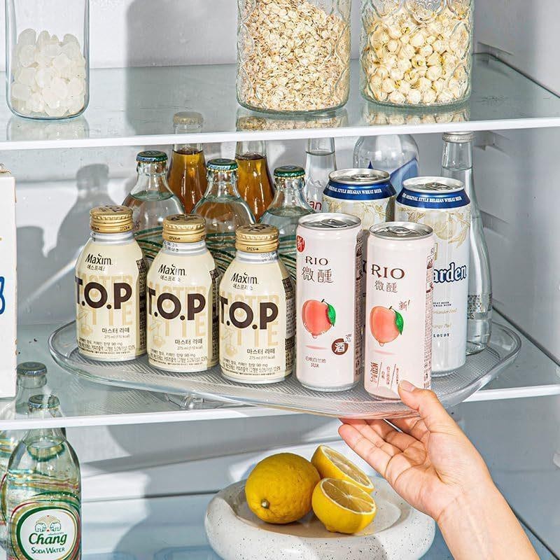 Spot Goods#Amazon Hot Kitchen Rotating Rack Rotating Tray Kitchen Refrigerator Storage Rotating Rack Tray6dd