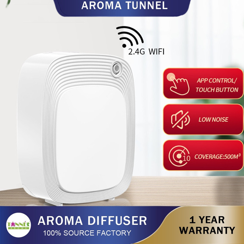 AROMA TUNNEL 200ML 3400Sqft สมาร์ท WIFI Aromatherapy Machine น้ํามันหอมระเหย Diffuser Home Room น้ําหอม