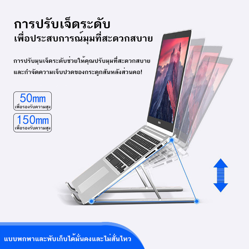 OSCROP แท่นวางโน๊ตบุ๊ค ขาตั้งโน๊ตบุ๊คพกพา Notebook Laptop Stand ที่วางโน๊ตบุ๊ค ที่วางแล็ปท็อป  ปรับความสูงได้สองเท่า