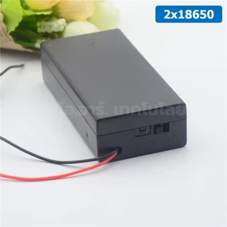 BH-18650x2C รางถ่าน 18650 2 ก้อน 7.4V แบบมีฝาปิด Battery Holder 2x18650 for Arduino