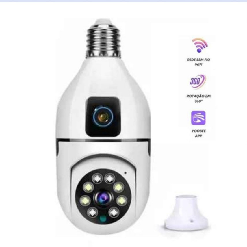 Wifi Dual Lens Security Camera 4k Night Vision Lamp 360 V360 pro