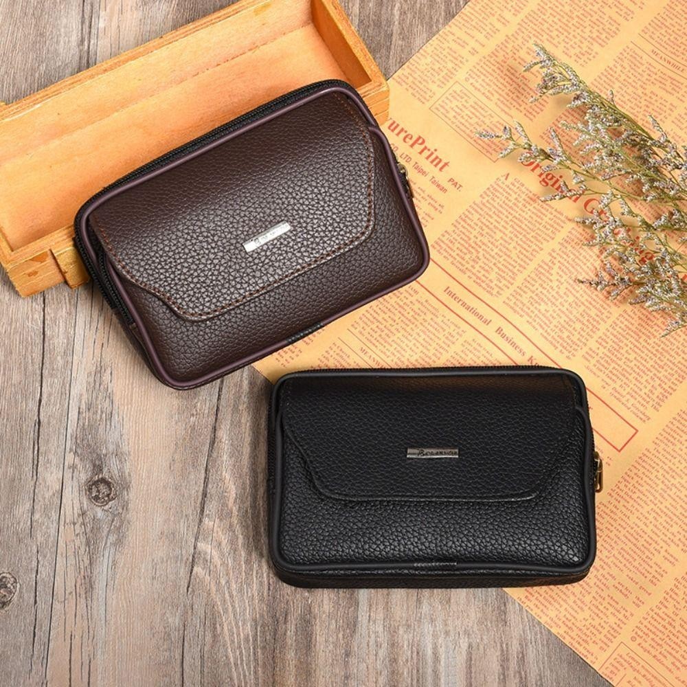 Mainaushui กระเป๋าคาดเอวผู้ชาย, Travel Sport Bum Belt Pack, กระเป๋าคาดเอวกันน้ําหนัง PU ใส่สบาย