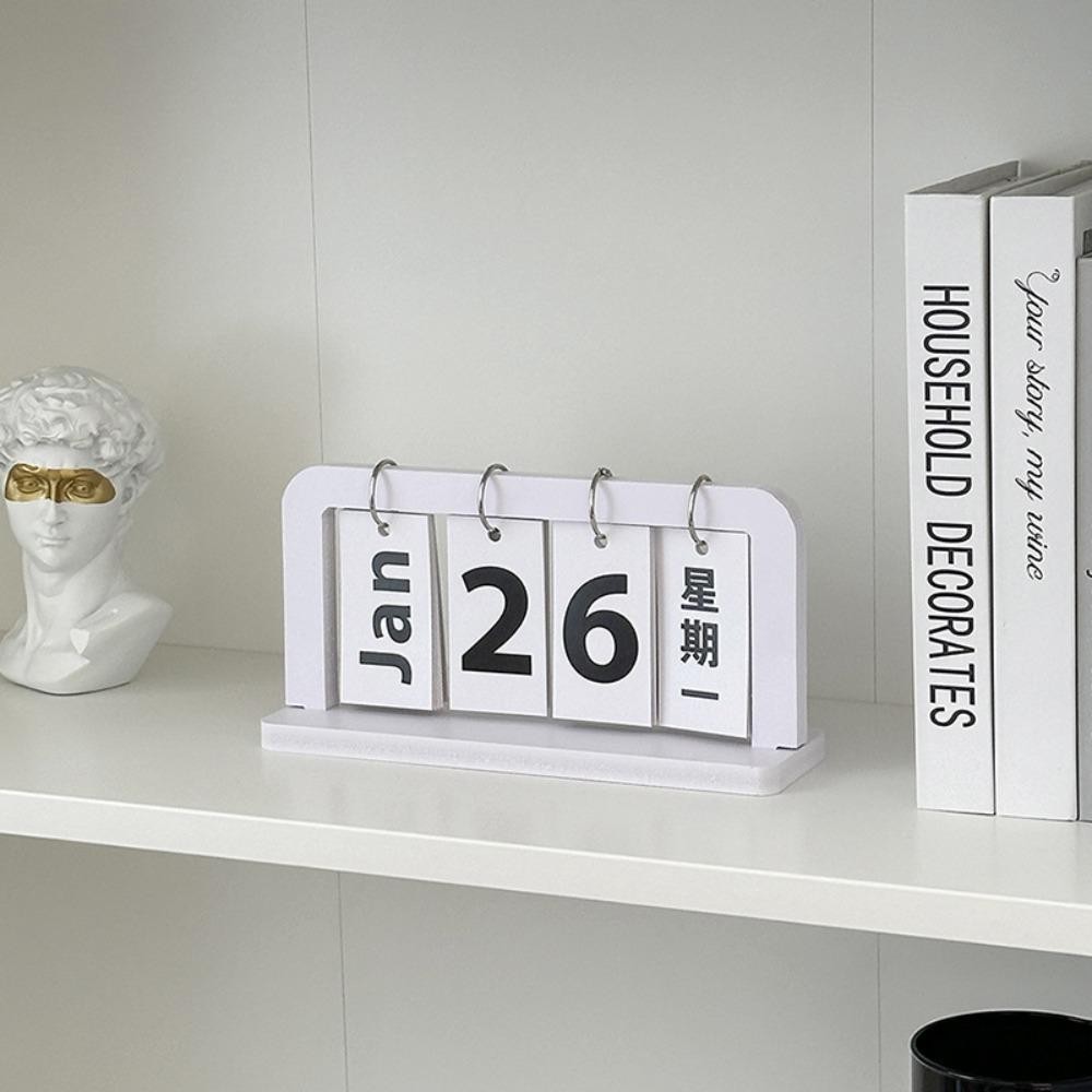 Keepin ปฏิทินไม้, ปฏิทินถาวรสไตล์นอร์ดิก INS, อุปกรณ์โต๊ะเรียน Solid Creative ทนทาน Desktop Schedule Office