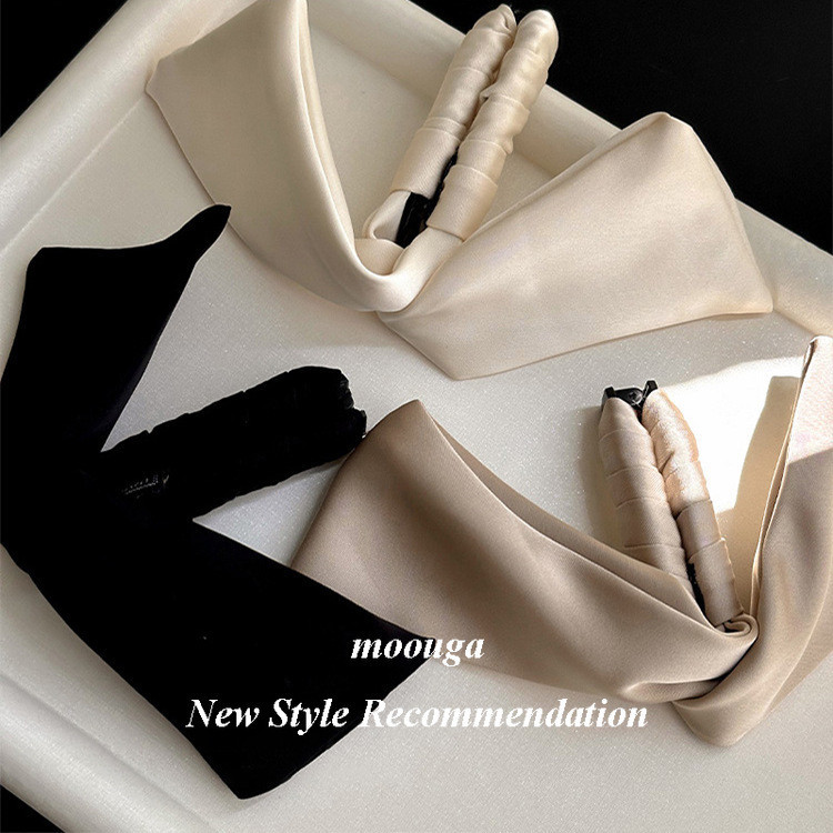 Mouga/simple Classy Rabbit Ear Banana Clip กิ๊บติดผมด้านหลังหัวแนวตั้งคลิปกิ๊บติดผมผ้าโพกศีรษะ