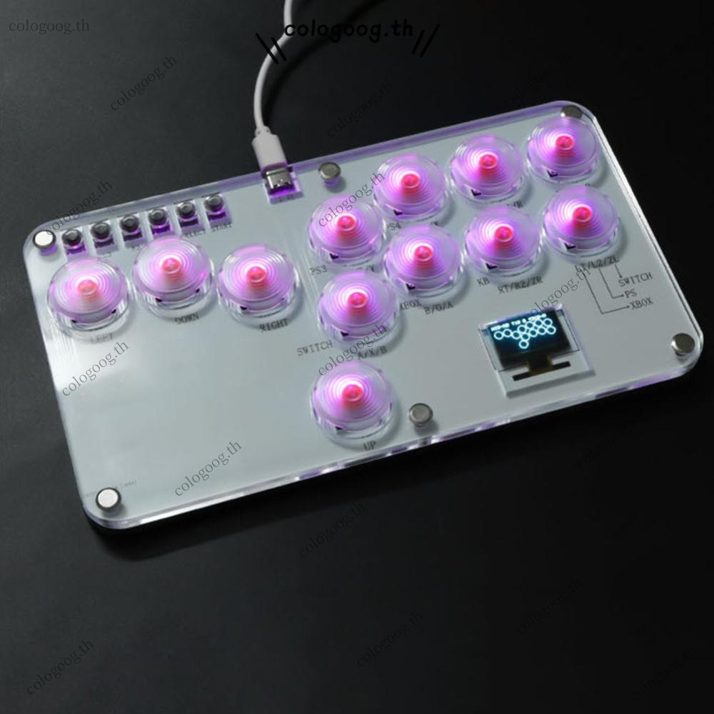 Arcade Stick Controller Leverless Controller ต่อสู้ Sticks สําหรับ PC/PS4/PS3/Switch
