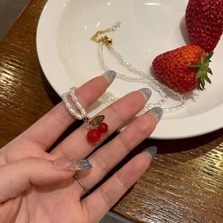 🍒ส่งไวจากไทย🍒 สร้อยโช๊คเกอร์เชอร์รี่ คอมุกสุดฮิต ใส่แล้วน่ารัก สไตล์เกาหลี ♥️