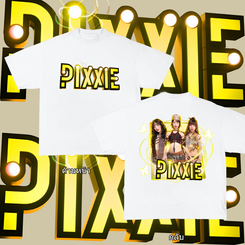 Hot sales✨ Pixxie T-pop แขนสั้นพิมพ์เสื้อยืดผ้าฝ้ายคอกลมด้านบนผู้หญิง S-5XL