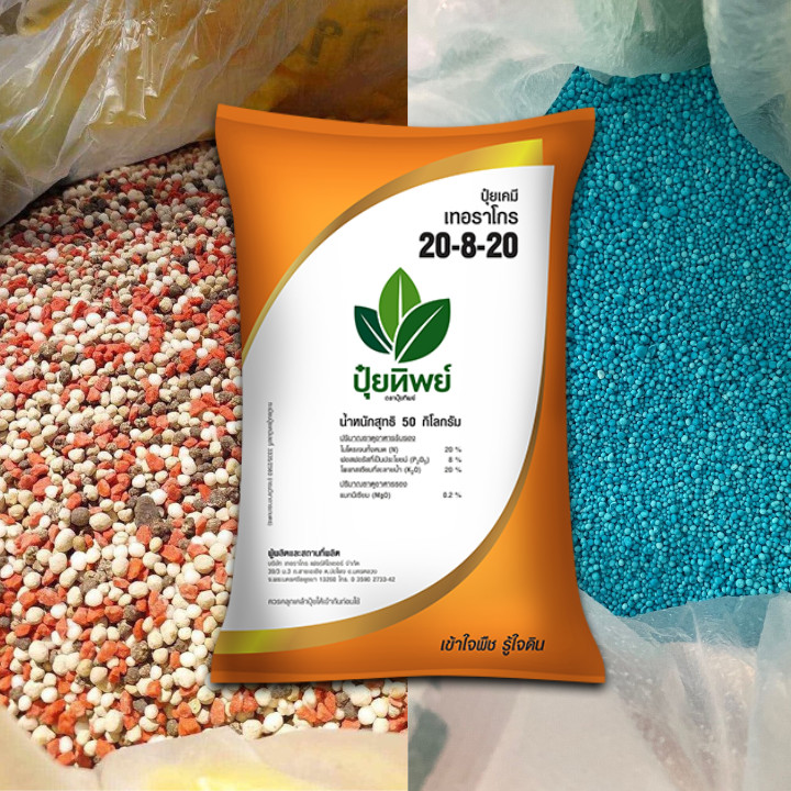 ปุ๋ย 20-8-20 ถุงเล็ก 100 กรัม - 2 กก