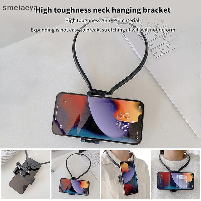 [SME] แฮนด์ฟรีสวมใส่คอ Lazy ขาตั้งโทรศัพท์ Universal แขวนสําหรับ IPhone 15ProMax Samsung GoPro Dock 