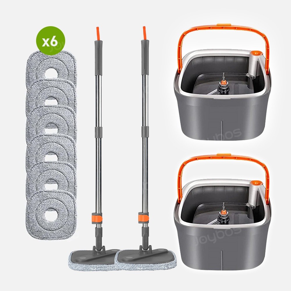 เช็ดพื้น ไม้ถูพื้น EZY MOPP ไม้ม็อบ ถูพื้น ไม้ม๊อบ Spin mop ชุดถังปั่น ผ้าถูพื้น ถังแยกน้ำสะอาด-สกปร
