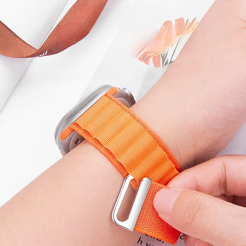 กีฬาสูงภูเขากลับไนล่อนสายคล้องคอ for Iwatch Ultra/SE 3 2 49 มม. Apple Watch Series 11 10 9 8 7 6 5 46 42 45 41 44 40มม. ราคา ถูกที่สุด ดีลบีเคเค แกลเลอรีภาพที่ 6