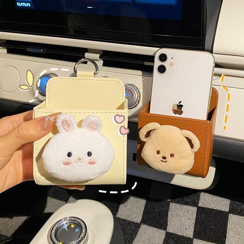 ขายร้อน รถ อากาศ ทางออก กล่องเก็บการ์ตูนรถเก็บโทรศัพท์มือถือแขวนกระเป๋าสร้างสรรค์รถตกแต่งภายในกล่องเก็บ