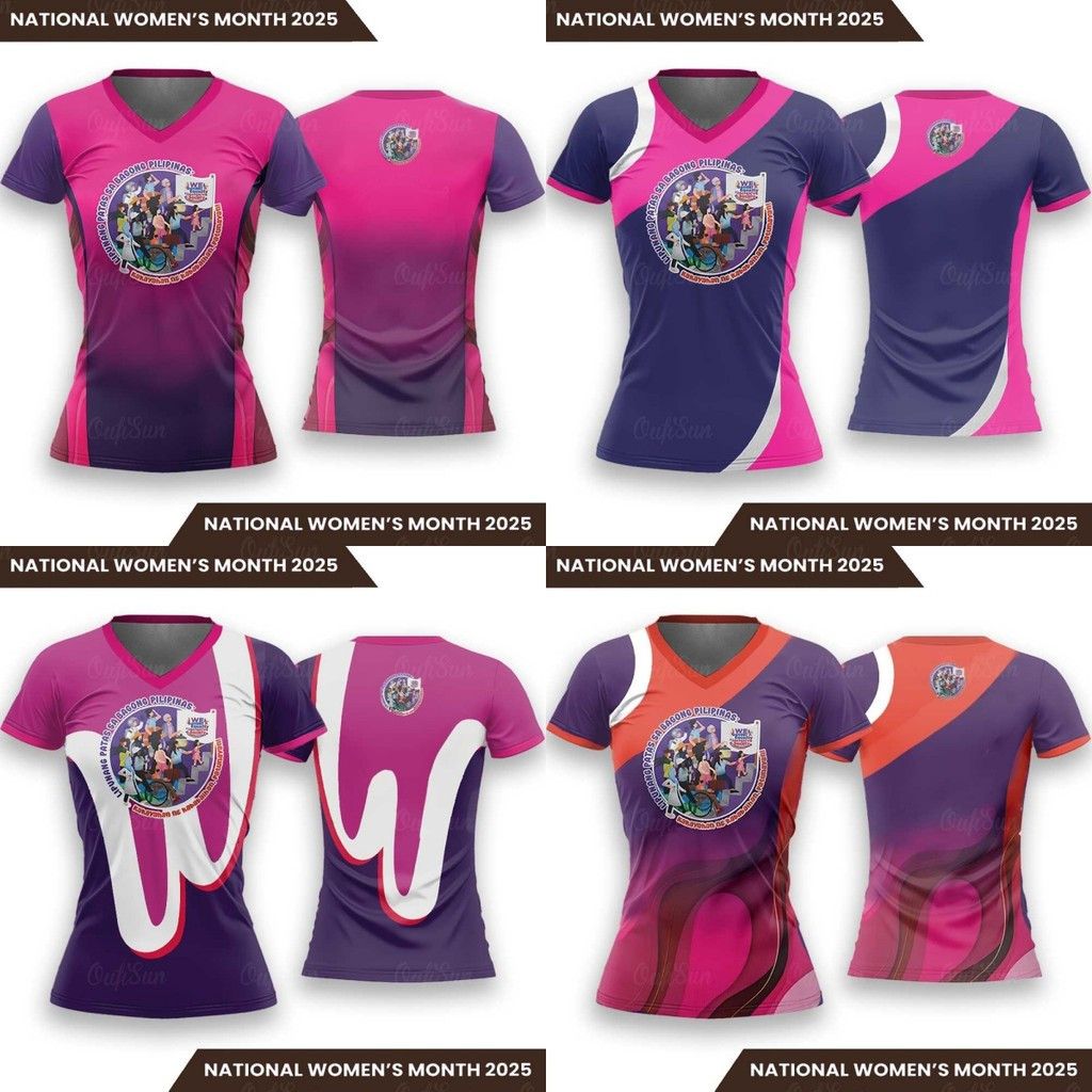 ผู้หญิง เดือนฉลอง 2025 ผู้หญิง เดือนเสื้อ Vibrant FSS ระเหิดพิมพ์ผู้หญิง เดือนเสื้อยืดแขนสั้น V คอด้