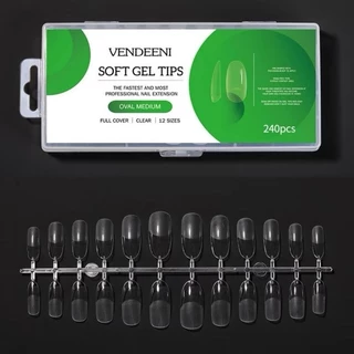 VENDEENI soft gel tips เล็บปลอมตะไบโคน. เนื้อเหนียว ยืดหยุ่นดี เล็บกล่อง