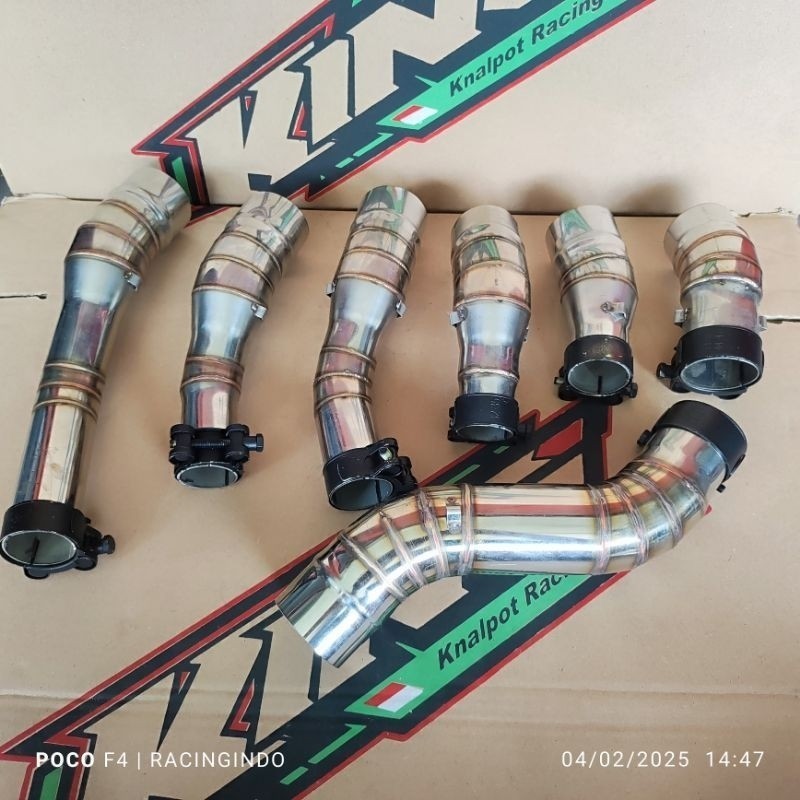 ท่อกลางลื่นบนการเชื่อมต่อไอเสียแข่ง cbr 150 r ninja 250 fi cbr 250 rr ninja 250 sl yamaha r25 mt 25 