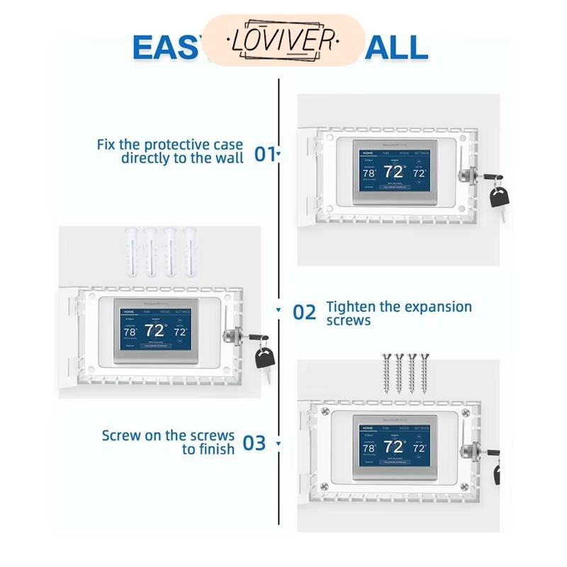 LOVIVER เทอร์โมล็อคกล่องฝาครอบเทอร์โมเทอร์โมป้องกันโปร่งใสล็อค - รูปที่ 3