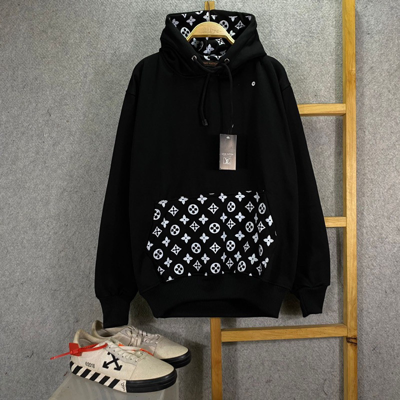 L0uis Vu1tton Premium Fulltag CSR SHOP เสื้อแจ็คเก็ตมีฮู้ด