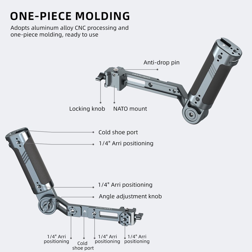 โลหะปรับสลิง Handgrip Gimbal Handle ใช้งานร่วมกับ DJI RS4 PRO RS3 RSC2 Mini Stabilizer Ergonomic Grip