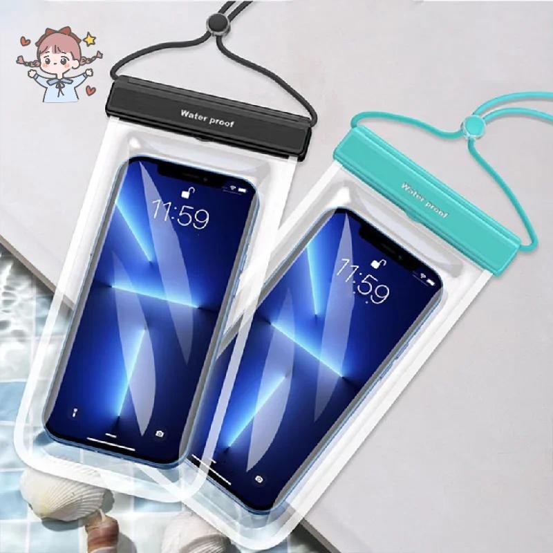 เคสโทรศัพท์กันน้ําดริฟท์ดําน้ําว่ายน้ํากระเป๋ากันน้ําสําหรับ6นิ้วมือถือปกกระเป๋ากระเป๋ากรณีใต้น้ําแห้งกระเป๋ากรณีปก