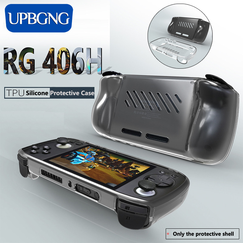 เคสซิลิโคน TPU ใสสําหรับ RG406H เกมมือถือฝาครอบป้องกันสําหรับ Anbernic RG 406H อุปกรณ์เสริมเปลือกนุ่