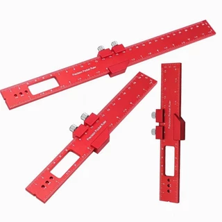 QINJUE ไม้บรรทัดพกพา, มัลติฟังก์ชั่นอลูมิเนียมเครื่องมืองานไม้ไม้บรรทัด, T-Track สไลด์โลหะหยุด Precision ไม้บรรทัดเครื่องมือวัด