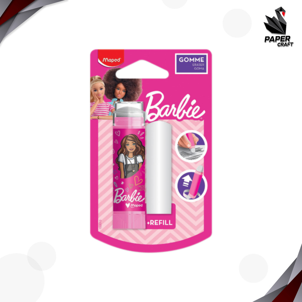 Maped (มาเพ็ด) ยางลบ+รีฟิล สกรีนลาย Barbie