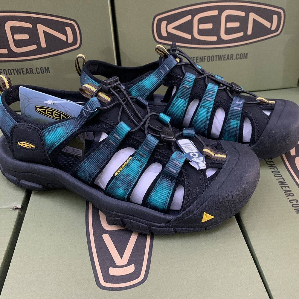 รองเท้าแตะ KEE NEWPORT H2 ใหม่ ฤดูร้อน ผู้ชายผู้หญิง รองเท้าพักผ่อนกลางแจ้ง ป้องกันการชน ปิดนิ้วเท้า รองเท้าแตะ Praya สีดำ 9YS1 DOT4