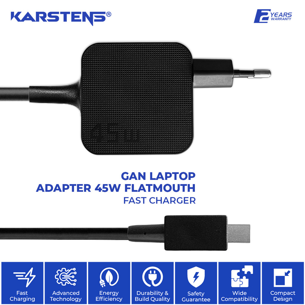 KASTENS GAN 45W FLATMOUTH CHARGER ADAPTER
