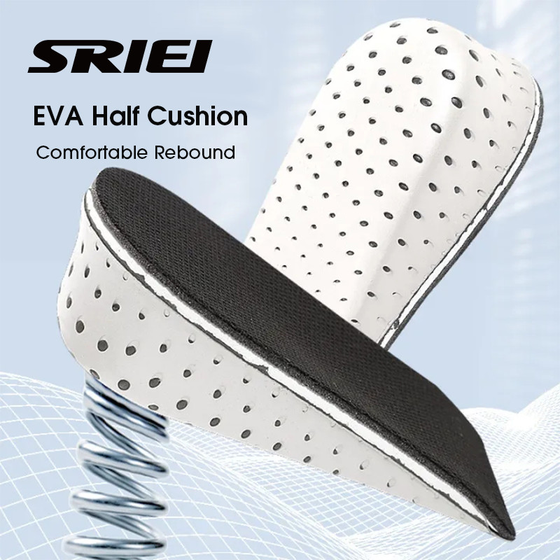 Sriei 1 คู่ 4 ซม.หน่วยความจําโฟมครึ่งพื้นรองเท้ารองเท้า Insoles ที่มองไม่เห็นความสูงเพิ่ม Insoles Heel Lift รองเท้า Pad Taller ความสูงเพิ่ม