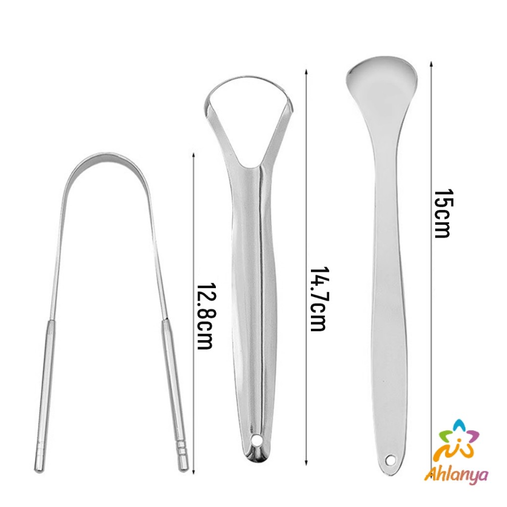 AY ที่ขูดลิ้น สเตนเลส รูปตัว U เซตขูด เคลือบ แบบพกพา พร้อมส่งในไทย tongue cleaning - รูปที่ 6