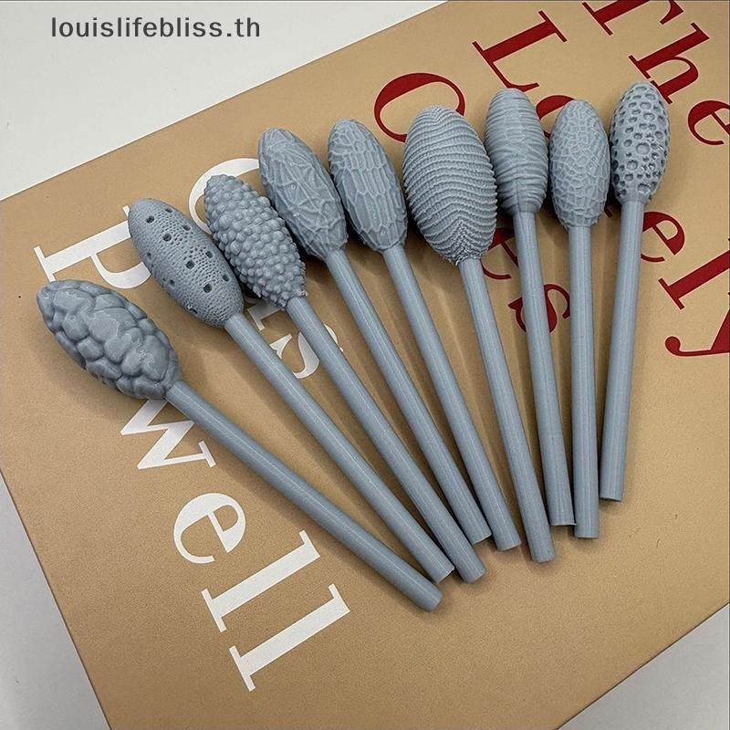 Louislifebliss Texture ชุดเครื่องมือสําหรับ Clay Art, Oval Clay Modeling Pattern Rollers Kit, Clay Texture Rolling Emboss ลายสก๊อตลูกกลิ้งมือ,การสร้างแบบจําลอง Sticks สําหรับงานฝีมือ DIY (เดี่ยว - รูปที่ 6