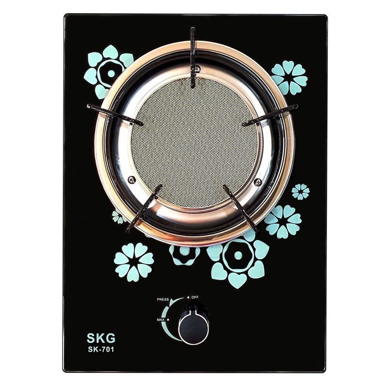 หัวฟู่ SKG เตาแก๊ส หัวเดี่ยว กระจกนิรภัย อินฟาเรส รุ่น SK-701 (สีดำ)