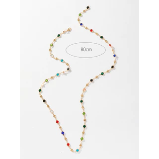 Colourful Dopamine Heart Zirconia สร้อยคอ คริสตัลโลหะผสม สร้อยคอยาวของขวัญวันหยุดผู้หญิงเครื่องประดับ พลอยเทียม