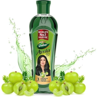 Dabur Amla Hair Oil 323ml น้ำมันบำรุงผมสูตรมะขามป้อม ลดผมขาดหลุดร่วง บำรุงรากผม ผมดำเงางาม ของแท้นำเข้า