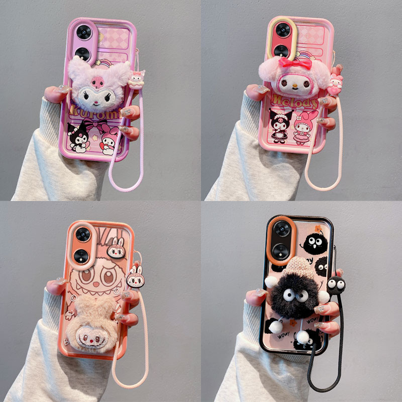 เคส Oppo RENO 8T(5G) น่ารัก Melody/Kuromi/Big Eyes Coal Ball/Labu การ์ตูน 3D ตุ๊กตาตุ๊กตาอะนิเมะ Anti Drop เคสโทรศัพท์