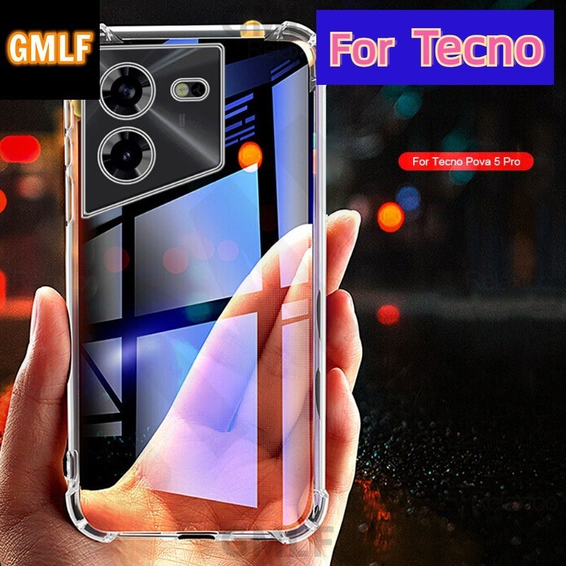 Tpu ใสกันชนกันกระแทก Coque สําหรับ Tecno Pova 5 Pro กรณี Tecno Pova 5 Pro Pova 5 Pro ป้องกัน Fundas