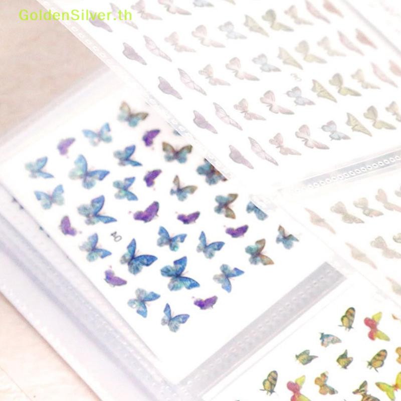 Goldensilver Nail Art สติกเกอร์หนังสืออัลบั้มเปล่า Decals รวบรวม Organizer ผู้ถือจอแสดงผลโน้ตบุ๊คเล็บเครื่องมือ TH - รูปที่ 4