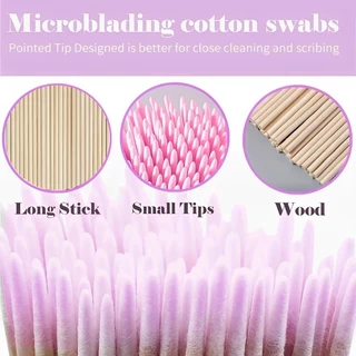 Microblading Cotton Swab Double Pointed Tip Swabs อเนกประสงค์ Precision Tipped ไม้ Sticks สําหรับขนตา Make up Tattoo อุปกรณ์ถาวร