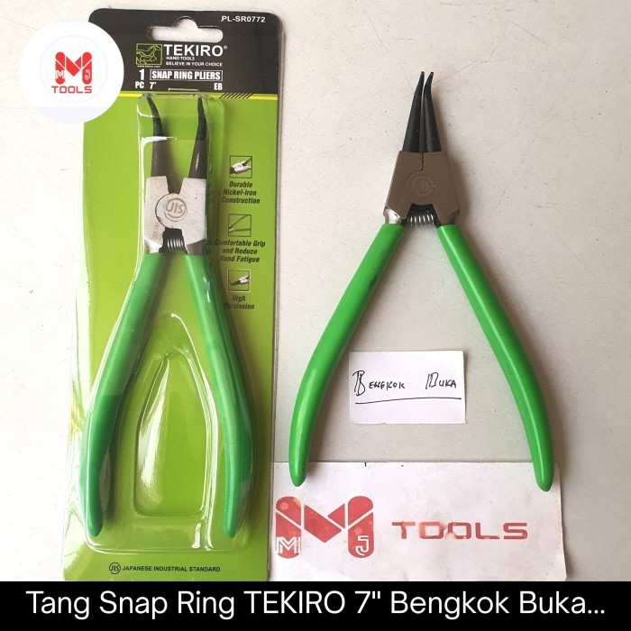 TEKIRO Snap Ring Pliers Bent Open 7" - TEKIRO Snap Ring Pliers - TEKIRO Snap Ring Pliers (EB)