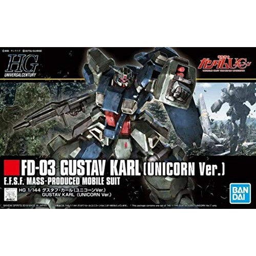 HGUC Mobile Suit Gundam UC Gustav Karl (Unicorn Ver.) 1/144 Scale Pre-painted Plastic Model
