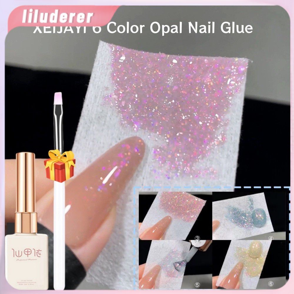 ฟรีของขวัญ XEIJAYI Opal เจลทาเล็บแตก Peerless Beauty Series Sequins Fine Flash Phototherapy Nail Glu