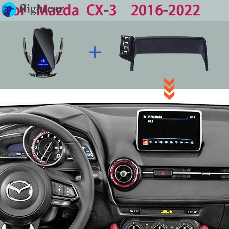 (FT) แท่นชาร์จโทรศัพท์มือถือ ไร้สาย สําหรับ Mazda CX-3 CX3 Sport DK 2016 2017 2018-2021 2022