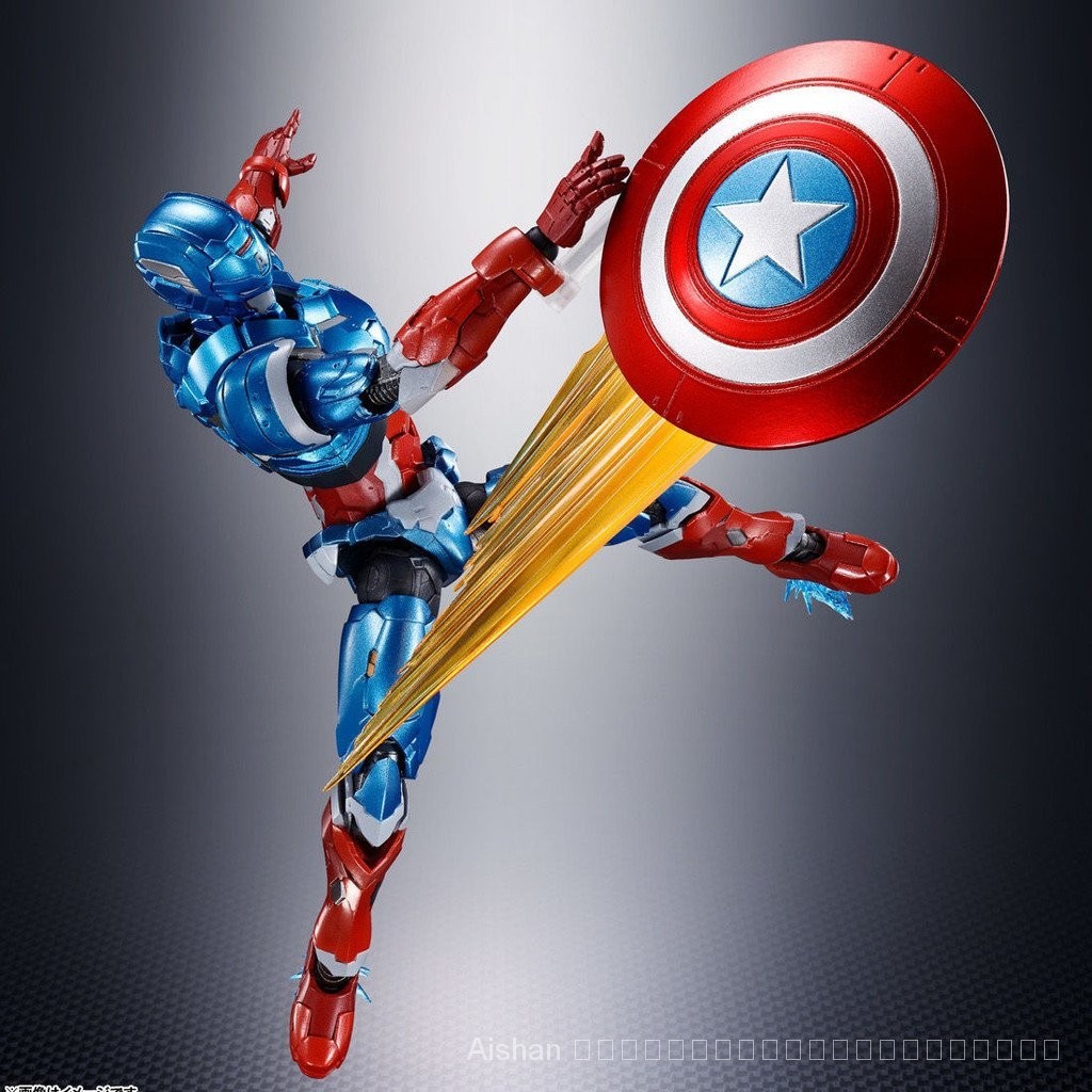 จัดส่ง 24 ชม.-Bandai SHF Iron Soul THCH-ON Avengers Marvel Shimizu Eiiichi Captain America LRJN